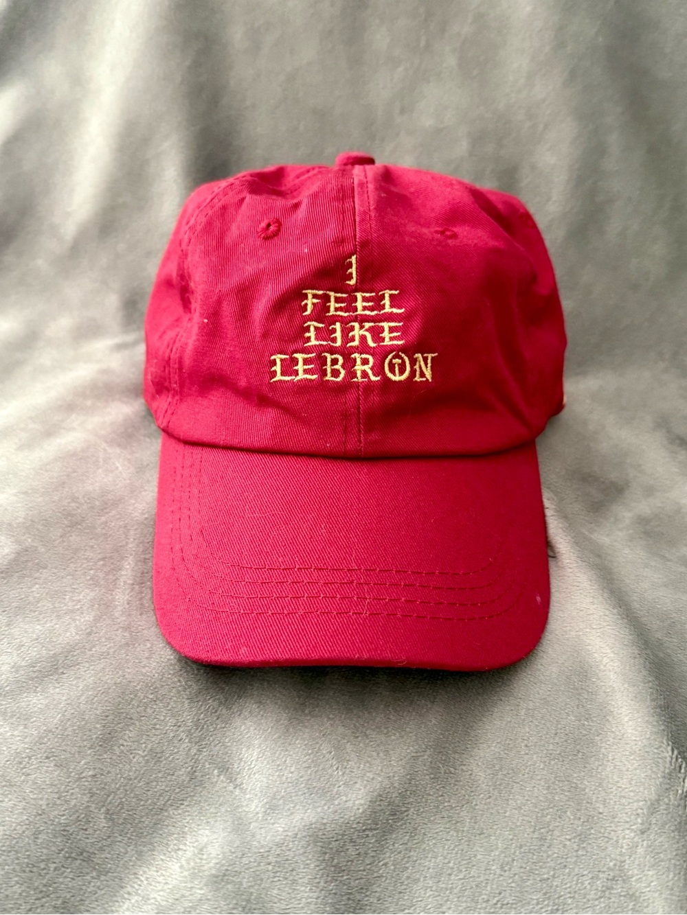 Red 'I Feel Like LeBron' Embroidered Baseball Cap